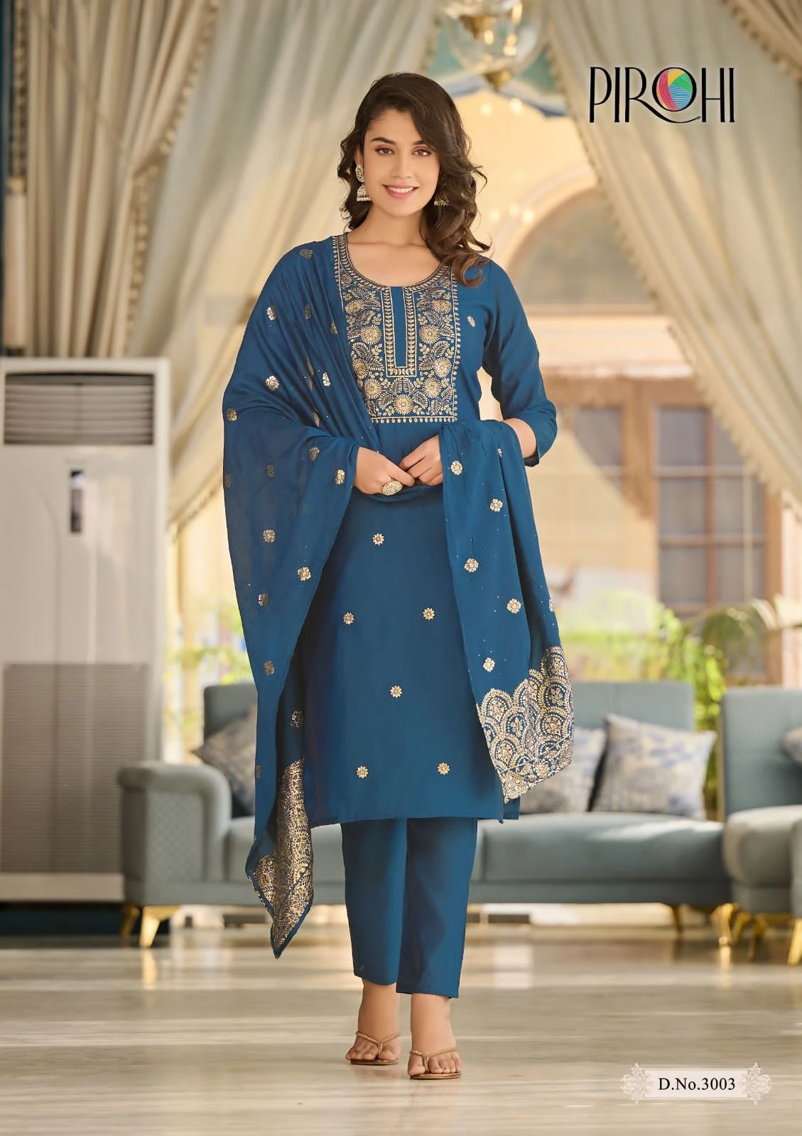 Pirohi Kalhaar Vol 3 Roman Silk Wholesale Readymade Salwar Suit Catalog — Wholesale Readymade Suit, MPA wholesale from Surat - Gallery Image 2
